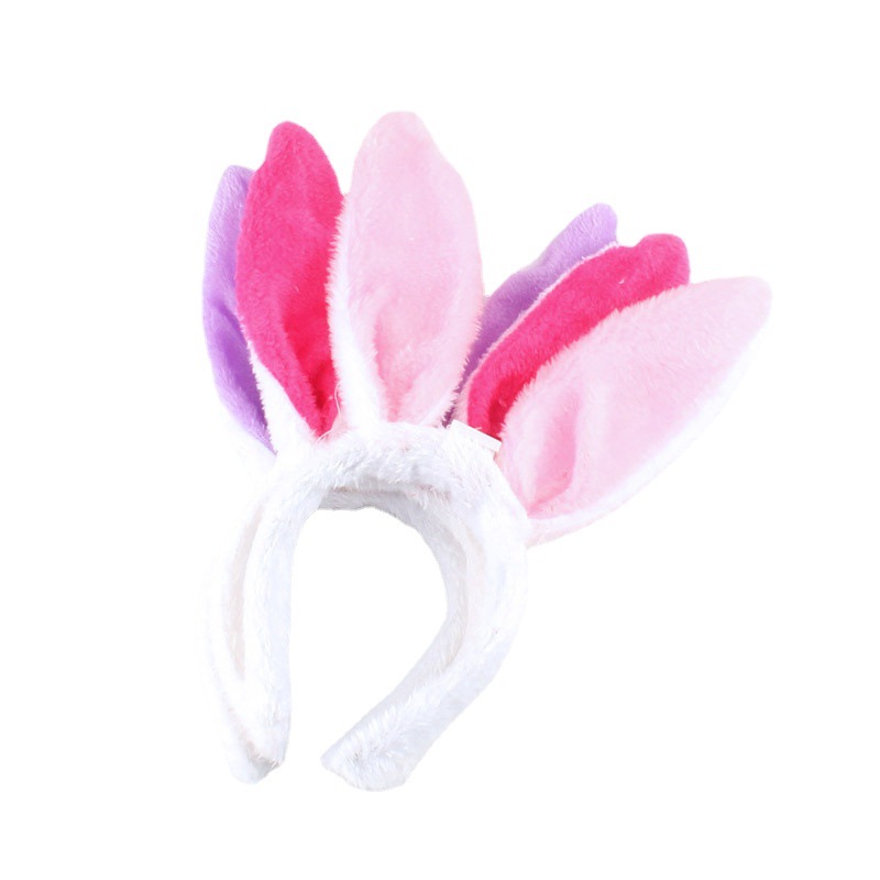 Plush luminous rabbit ears, glitter sequins, rabbit ear headbands, concert and evening party children's toys manufacturer wholesale Item Picture