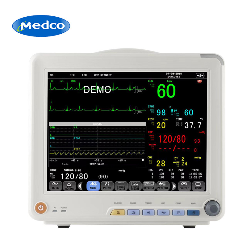 Cross-border exclusive PM12D multi-functional monitor with touch screen for medical patient monitoring and vital sign monitoring