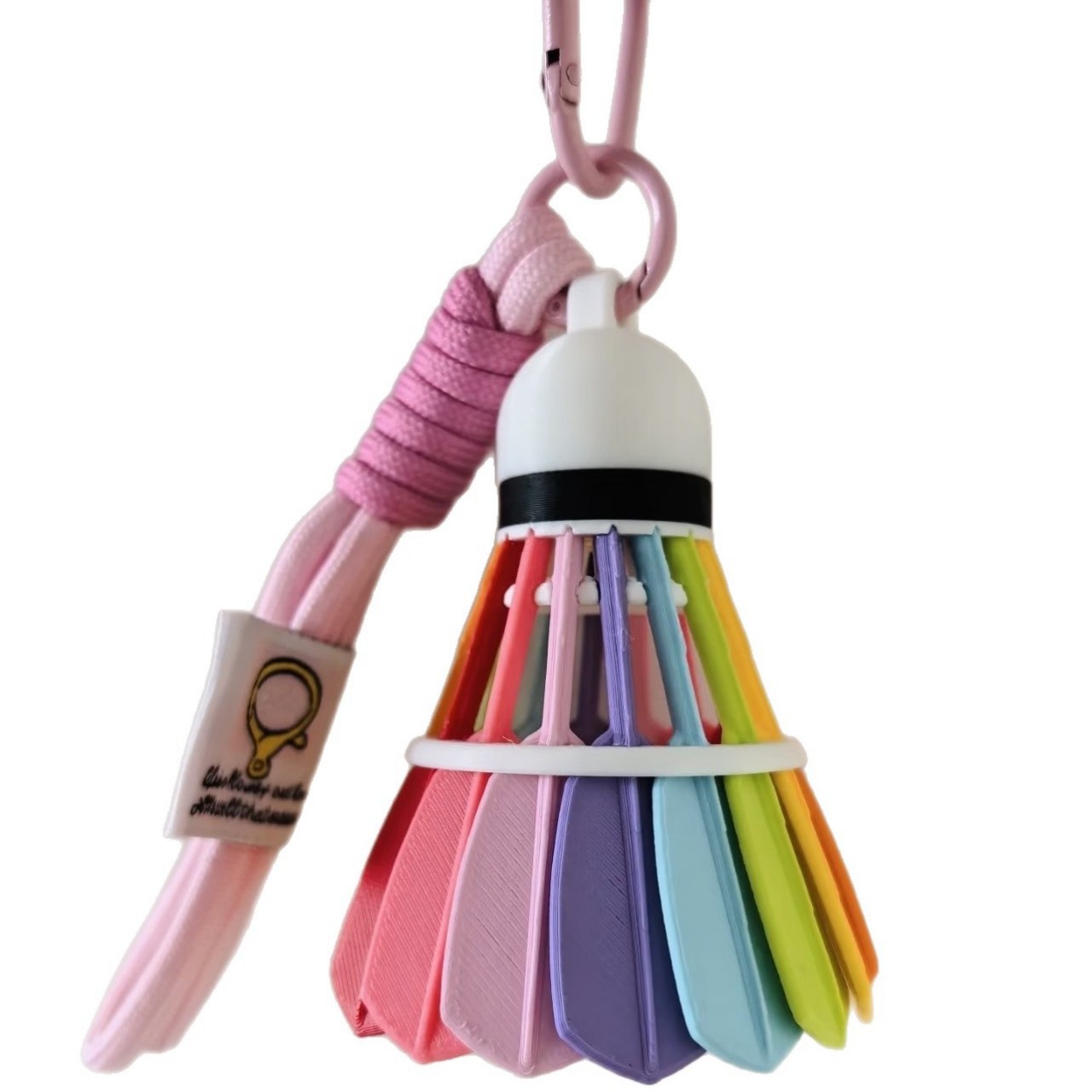 Silicone colored badminton pendants, keychains, backpacks, space design, badminton gifts for others as souvenirs thumbnail