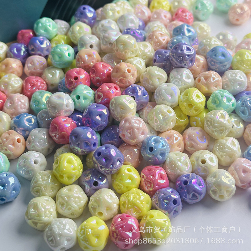 亚克力毛线球毛线团 手工DIY串珠散珠手机链挂件塑料饰品配件批发