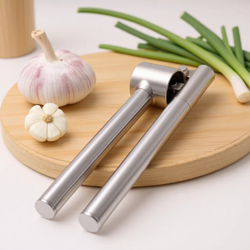 Zinc alloy manual garlic press, household garlic mince grinder, multi-purpose kitchen labor-saving garlic puree, a magic tool for mincing garlic