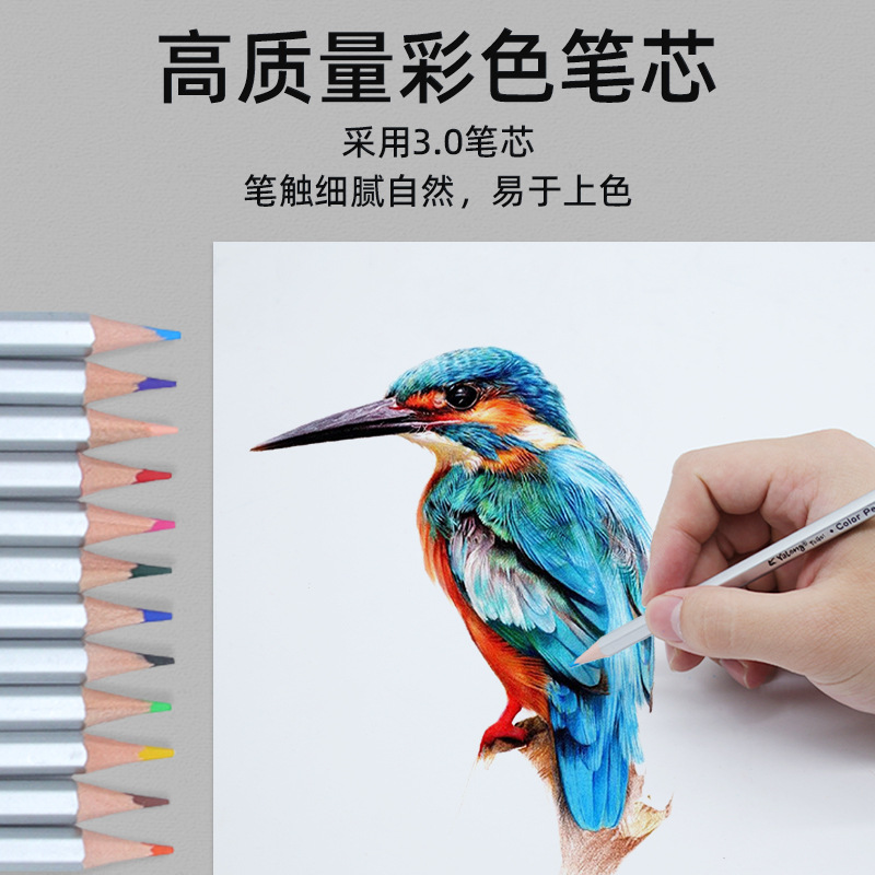 铅笔/彩色铅笔/原木彩色铅笔/儿童铅笔带卡通橡皮/开自动铅笔学季细节图