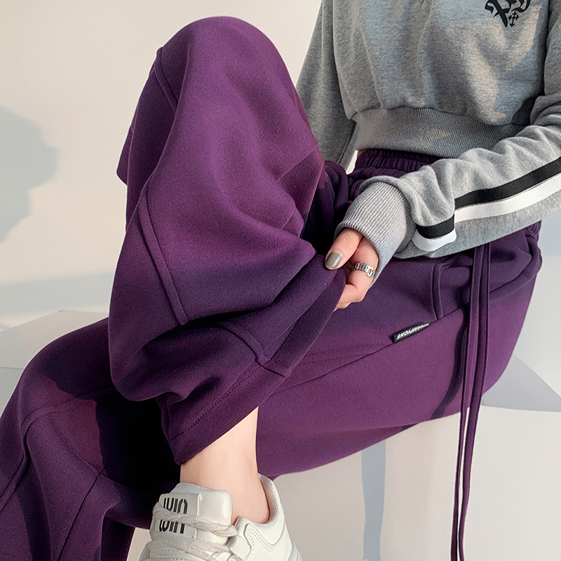 Fleece warm wide-leg pants, loose and high-waisted, slimming winter new style Application Scenario