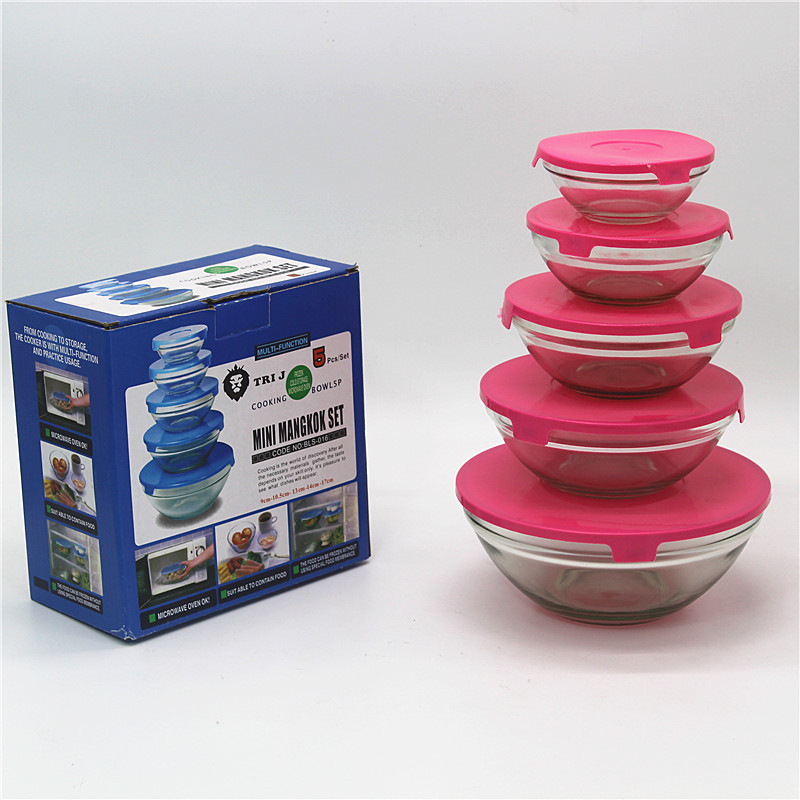 Chinese-style 808 fresh-keeping bowl with lid, transparent glass bowl, instant noodle salad bowl, event opening gift, casual gift details Picture