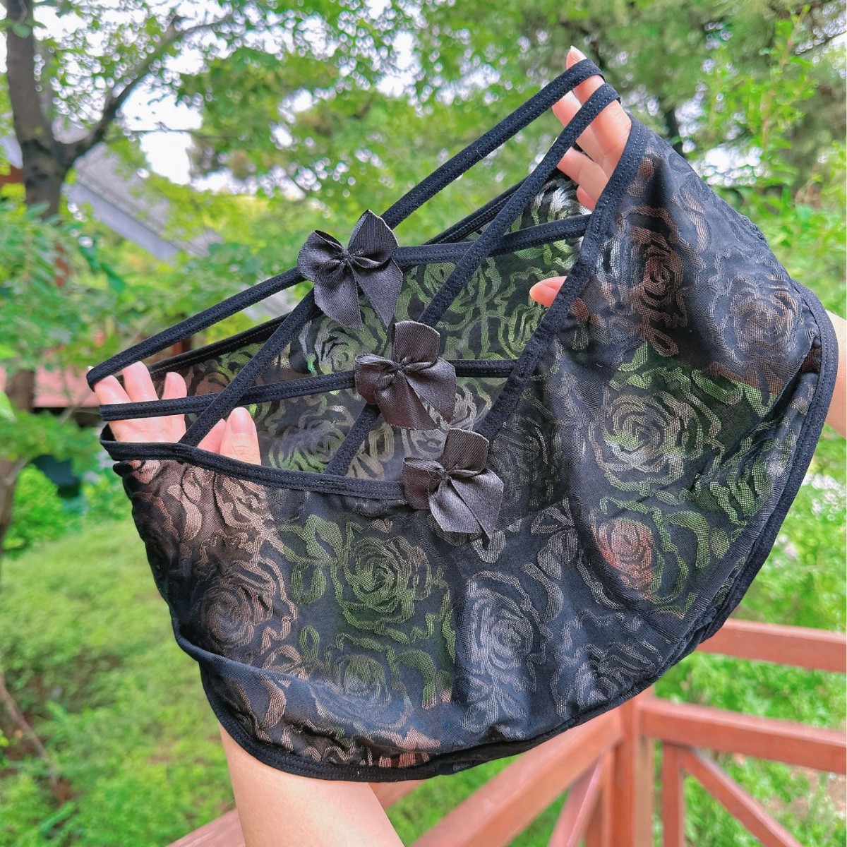 2026 Summer New lace cutout bow sexy and breathable Japanese girlish style women's underwear lace Specification image