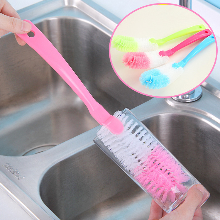 Long-handled multi-functional multi-purpose brush, pot and cup brush, tea cup brush, decontamination, thermos cup, baby bottle brush, cleaning, cup washing brush