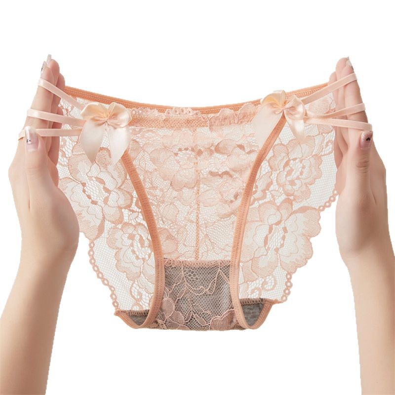 New fashionable and sexy butterfly lace women's underwear, low-waist, cut-out, high-elasticity, comfortable, soft and breathable underwear for women Item Picture