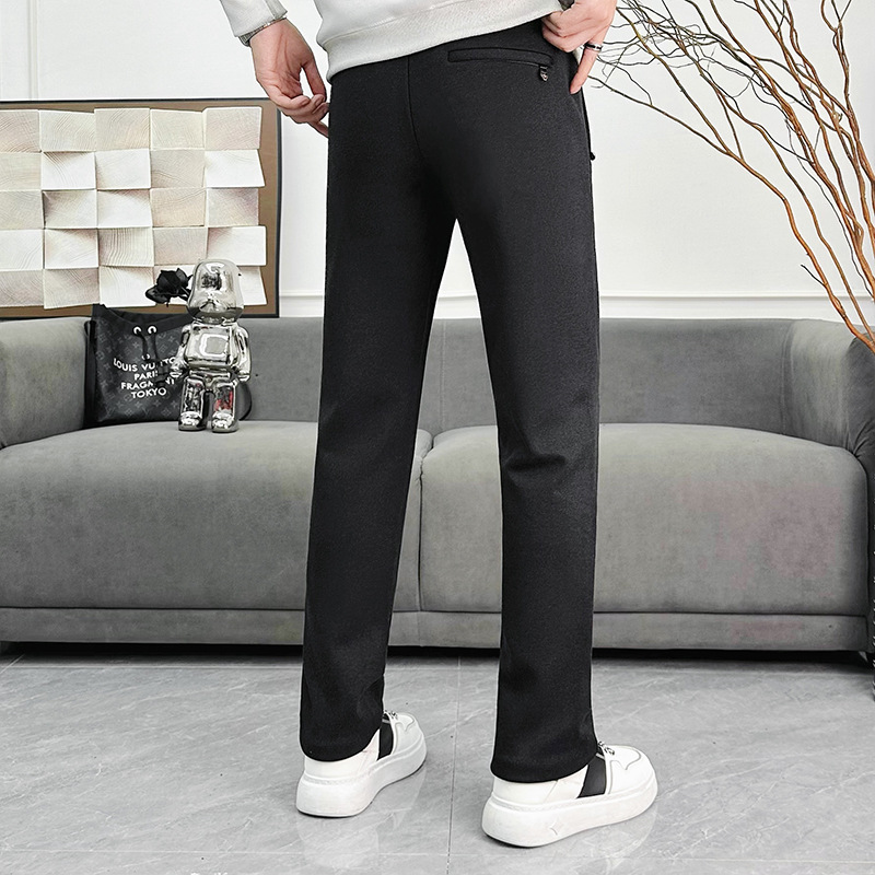 2025 Autumn/Winter skinny casual pants, sweatpants, men's sportswear pants, men's fleece sportswear casual pants, versatile and highly elastic Specification image