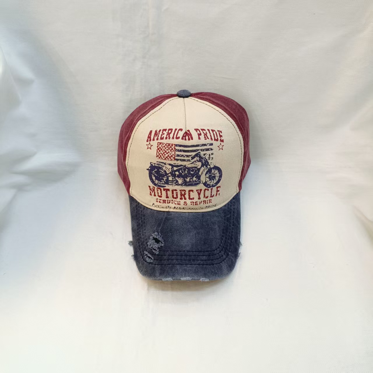 Spring and summer men's baseball caps for cross-border trade, new letter baseball caps, fashionable, retro, casual, sunshade, printed motorcycle Application Scenario