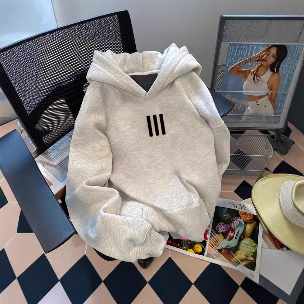 美式重磅500G秋冬连帽卫衣女oversize国潮加绒加厚慵懒风宽松上衣