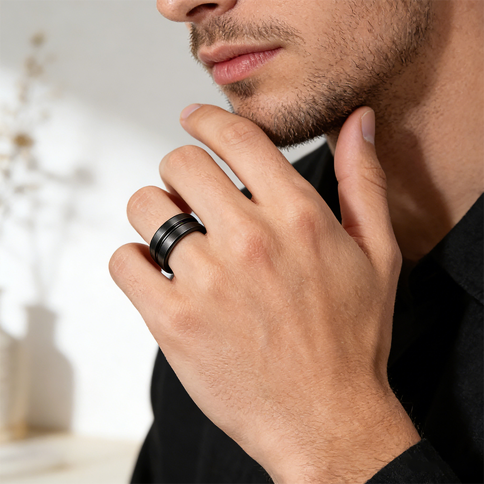 戒指/铜微镶戒指/复古戒指/彩色锆石戒指/手工戒托细节图