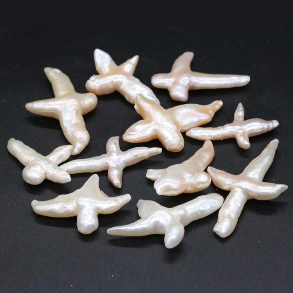 Natural Baroque irregular-shaped cross-shaped pearl DIY jewelry accessories, handcrafted jewelry necklaces, wholesale and production Natural Baroque irregular-shaped cross-shaped pearl DIY jewelry accessories, handcrafted jewelry necklaces, wholesale and production