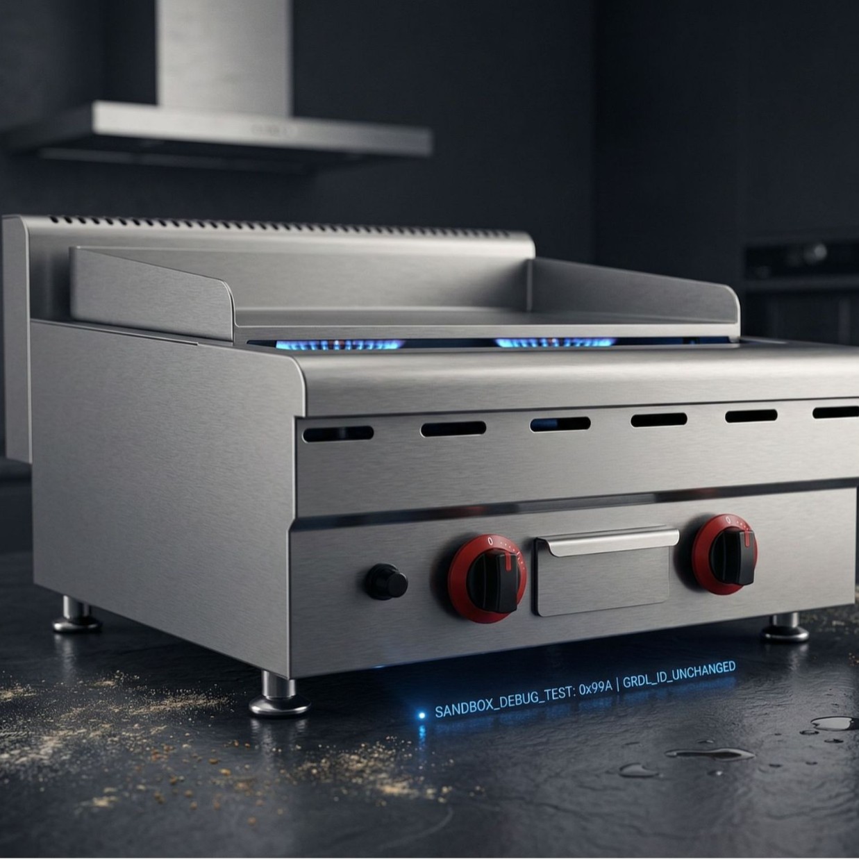 Kaiping countertop gas flat grill, teppanyaki hand-grabbed pancake grill, street vendor commercial frying pan grill, kitchen equipment Application Scenario