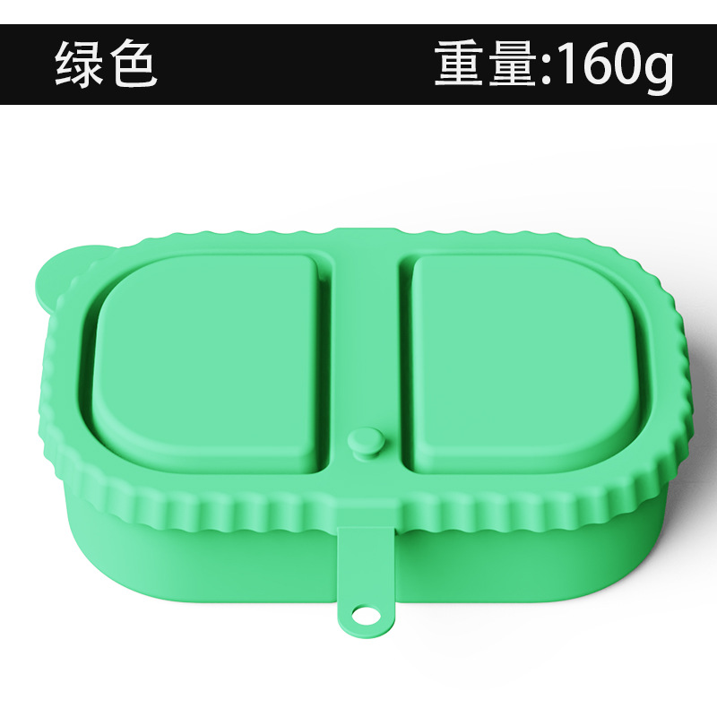 silicone snack container硅胶双格调味盒酱料盒带盖硅胶零食容器详情图3