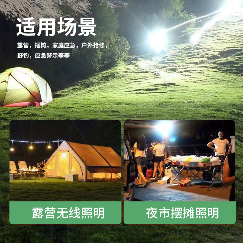 New solar floodlight, portable lamp, outdoor camping lamp, ultra-bright portable household mobile emergency lighting bulb details Picture