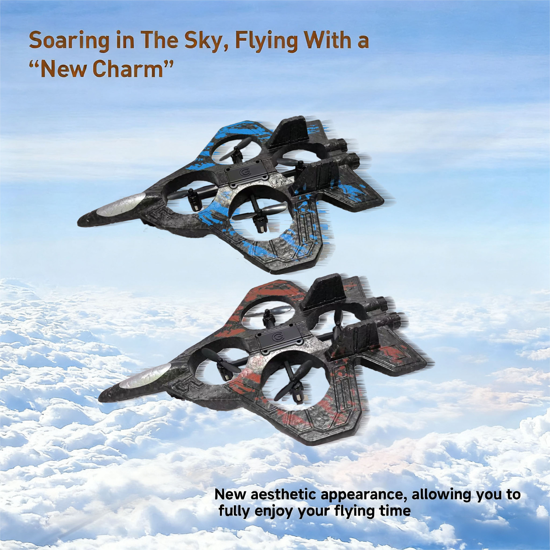Cross-border new remote-controlled aircraft, stunt aircraft, foam aircraft, light charging, shock-resistant four-axis drone toy