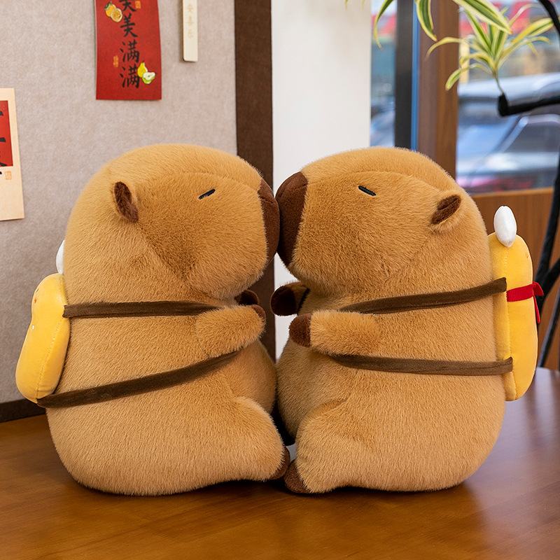 New Capibara plush toy figurines in bulk, cute baking backpacks, capybara dolls, and throw pillows sent directly from the manufacturer Specification image