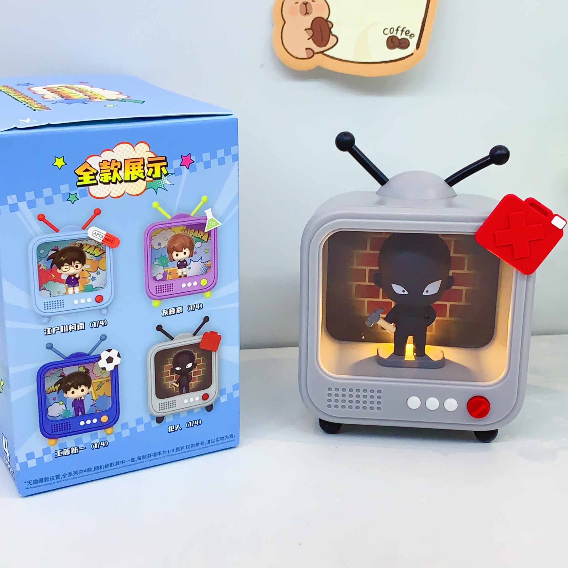 Wolf Bowang's official Detective Conan Q-cute series luminous decorative night light, cute design, dormitory bedroom desktop Specification image