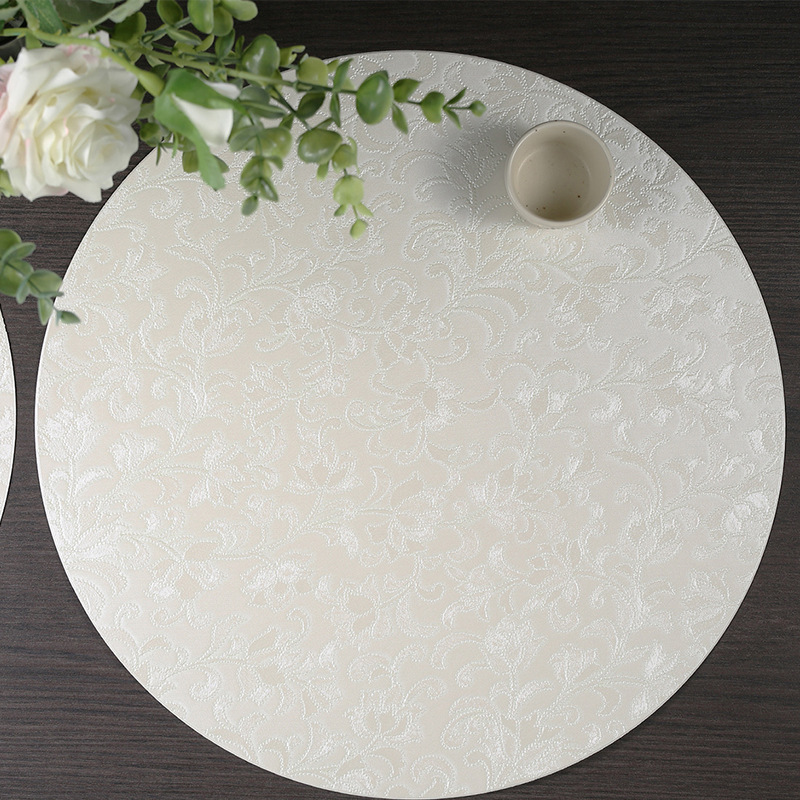 Circular patterned table mat, thickened anti-slip table mat, home office desk mat, simple style Application Scenario