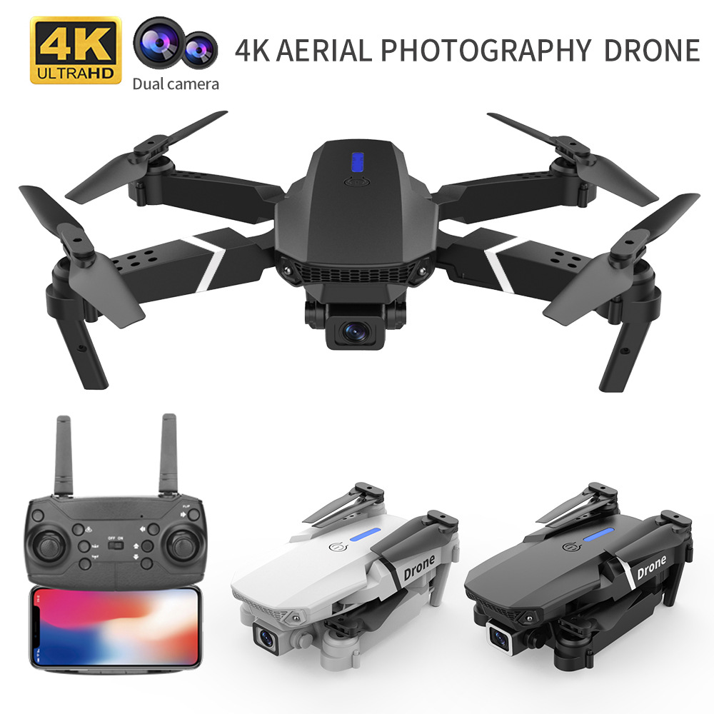 Cross-border E88 high-definition dual-camera folding drone, long-lasting endurance, easy to carry, intelligent obstacle avoidance remote control aircraft for foreign trade Specification image
