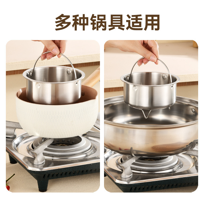 304 stainless steel steaming bowl, baby complementary food, household mini steamer, children's steam pot, steamed egg custard Specification image
