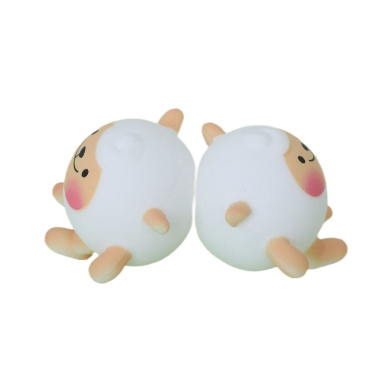 卡通捏捏蛋羊羊可爱捏握解压发泄玩具新款创意捏捏儿童玩具白底实物图