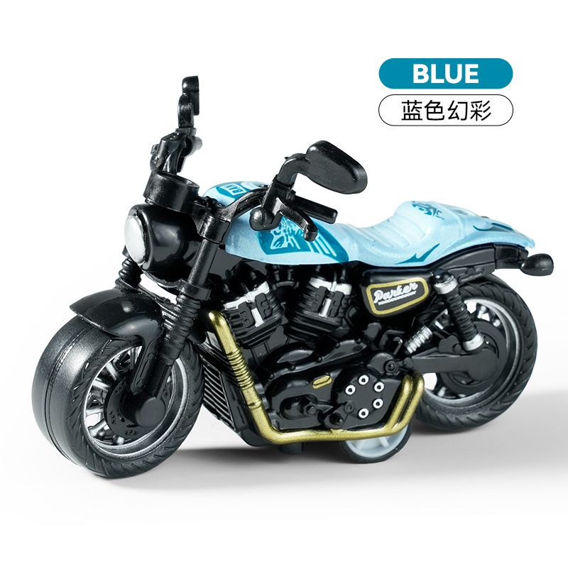 Cross-border children's toys, alloy rebound motorcycle simulation car models, keychains, pendants, gifts, claw dolls, presents Specification image
