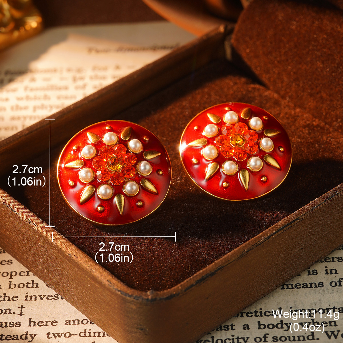European and American retro fashion new stud earrings, trendy cross, vintage pearl natural stone earrings, elegant and personalized earrings Application Scenario