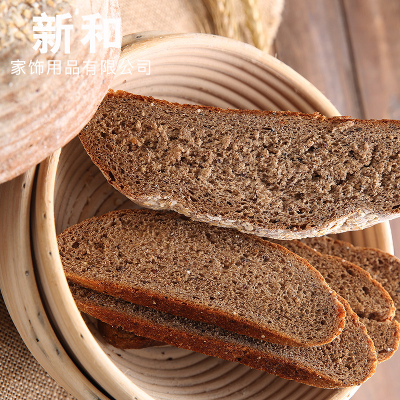 亚马逊爆品印尼藤欧式发酵篮烘焙用具乡村发酵面包篮圆形藤编篮模详情图2