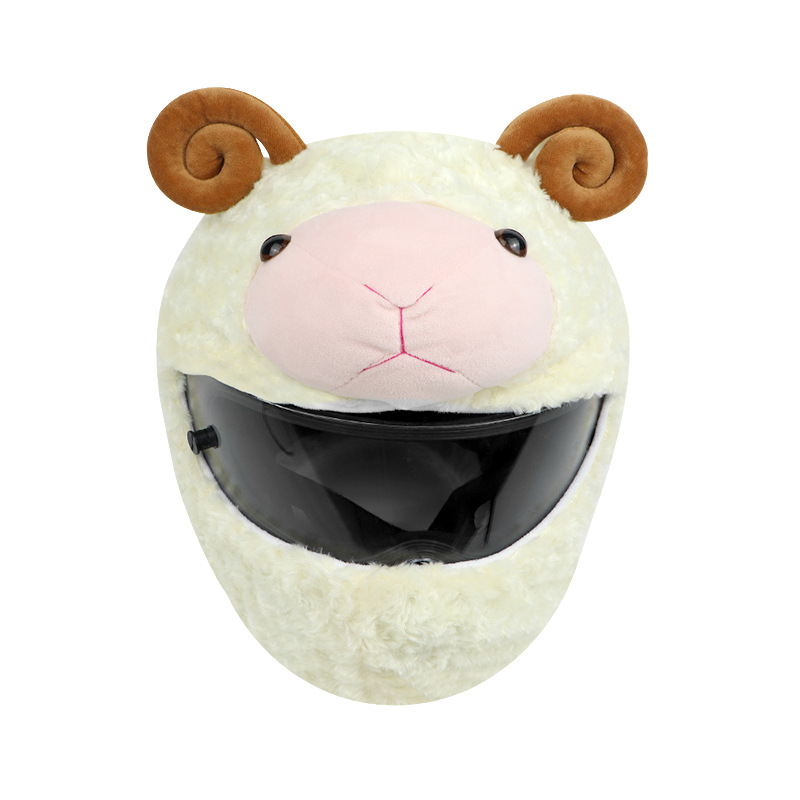 New plush motorcycle warm helmet protection cover, cartoon innovation helmet protection, fun long-eared rabbit helmet cover Application Scenario