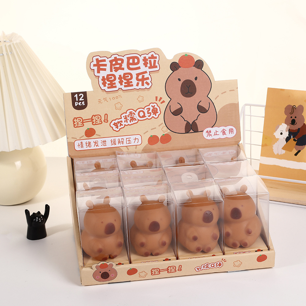 Douyin's popular Kapibala Pinch Play large cute guinea pig TPR toy children's slow rebound stress relief figurine