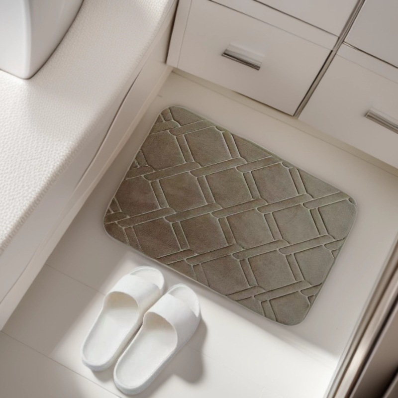 Coral fleece thickened sponge absorbent floor mat, bathroom washbasin foot mat, anti-slip mat for household entrance door Specification image