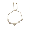 This summer, fresh, fashionable, sweet and versatile hollowed-out heart-shaped pull-out bracelet is a light luxury, simple and high-end accessory Item Picture