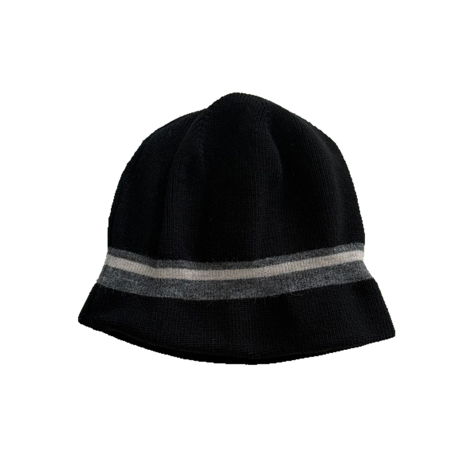 The new Korean style ins color-blocking knitted fisherman's hat for autumn, a warm striped woolen hat, a large plate that shows off the face, and a small pile hat Item Picture