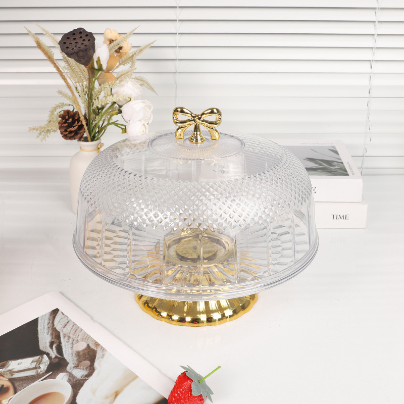 水果盘家用客厅茶几创意旋转果盘甜品台展示架自助餐台点心蛋糕果