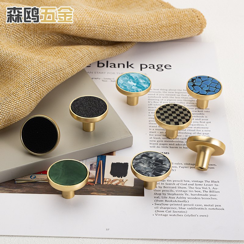 Modern and simple zinc alloy round single-hole handle, colored cabinet door, wardrobe, cabinet drawer, cabinet door handle Application Scenario
