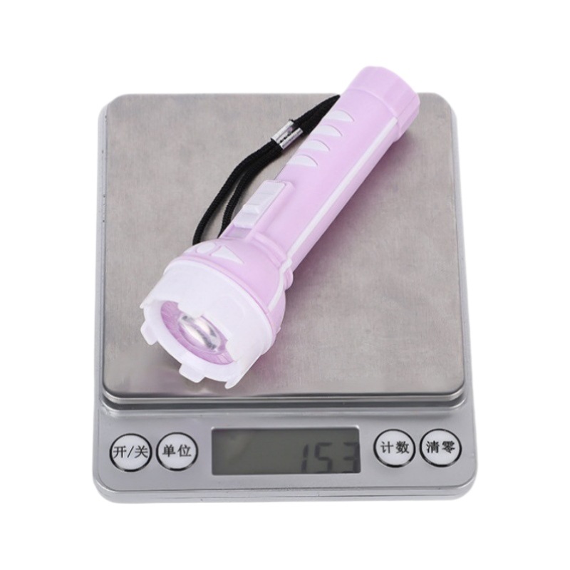 New plastic LED high-intensity L-283 flashlight, 10cm outdoor household flashlight, available for night market supply Item Picture