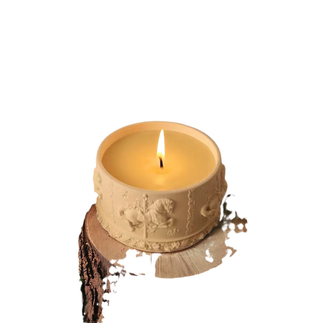 Carousel plant soybean wax essential oil wax scented candles, decorative items, gift boxes, wedding gifts, souvenirs, presents Item Picture