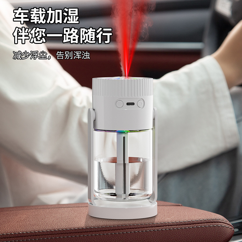 新款满天星摇头加湿器 家用大雾量静音迷你小型车载补水空调加湿详情图4