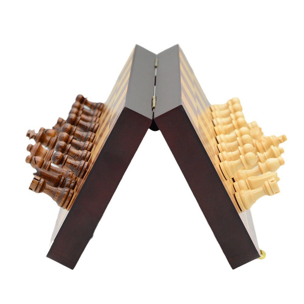 强磁木质国际象棋30cm益智竞技桌上棋牌游戏玩具厂家直销跨境专供白底实物图