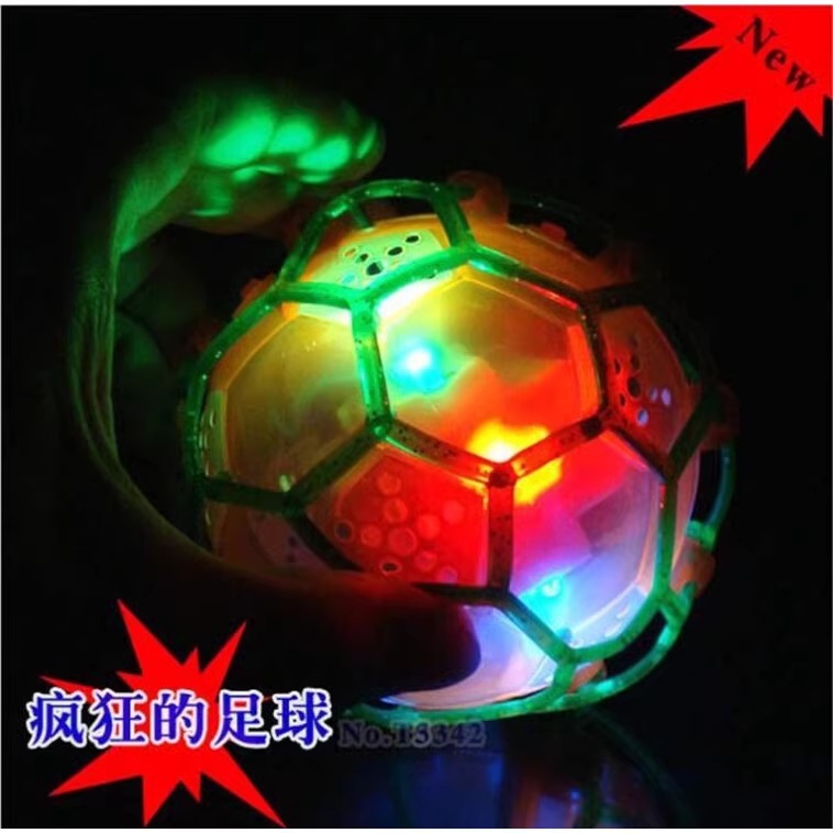 Colorful luminous dancing ball, electric music flashing jumping ball, night market luminous football, children's cute toys details Picture