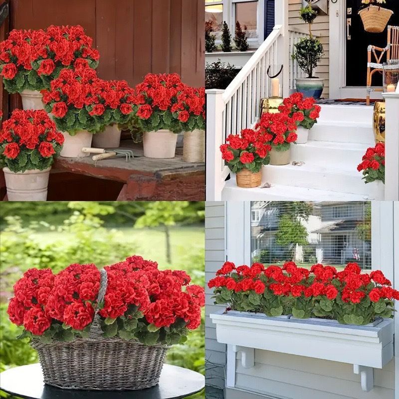 仿真花海棠花天竺葵花束家居摆设户外布置假花装饰厂家直销价