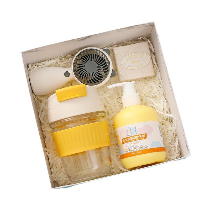 Creative and practical business event gifts, souvenirs, birthday presents for customers and employees, sun hats, umbrellas, fan sets Item Picture