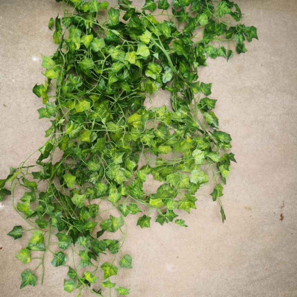 仿真叶子爬山虎地瓜叶 假绿叶藤蔓叶装饰 diy仿真绿植藤条