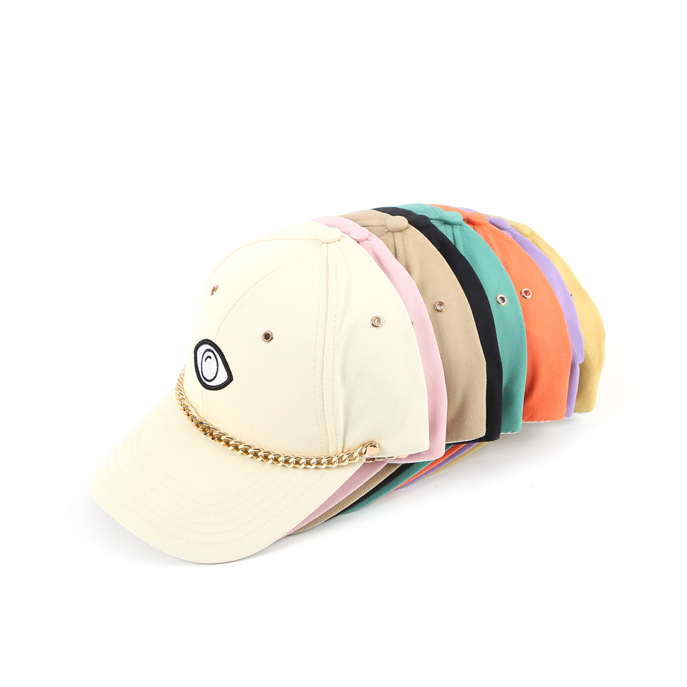 Korean-style personalized spring and autumn patch cartoon curved brim baseball cap, outdoor men's sun protection and shade cap, baseball cap full figure