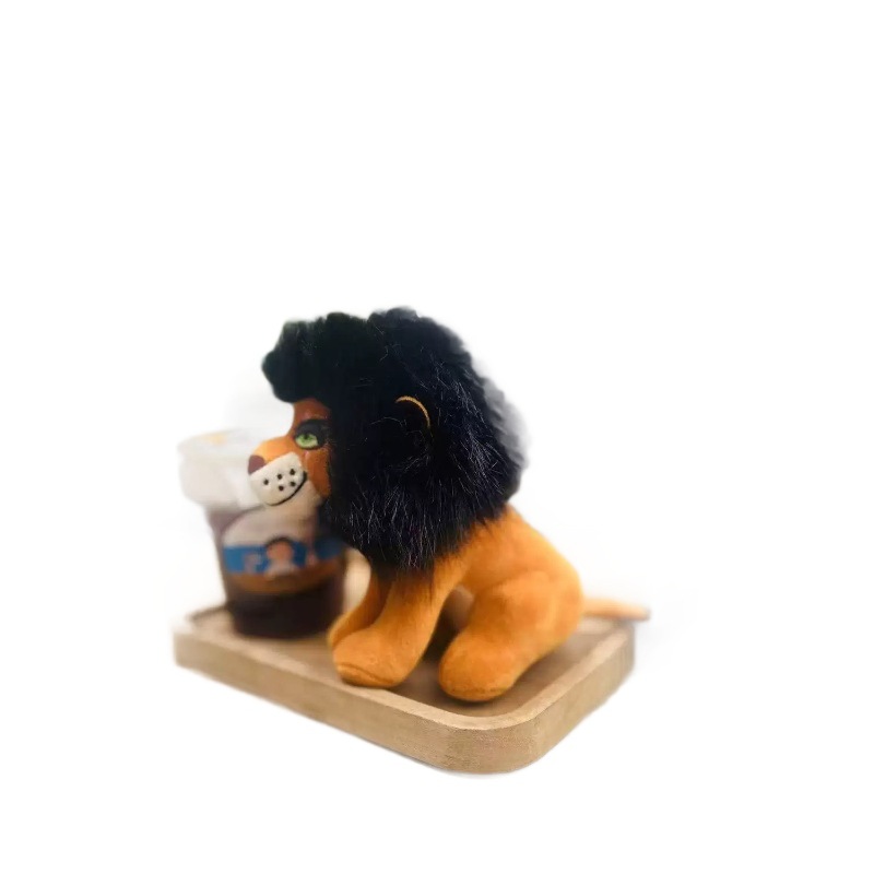 Sitting Lion King figurine, plush toy, claw machine doll, little lion plush toy, pendant, keychain Item Picture