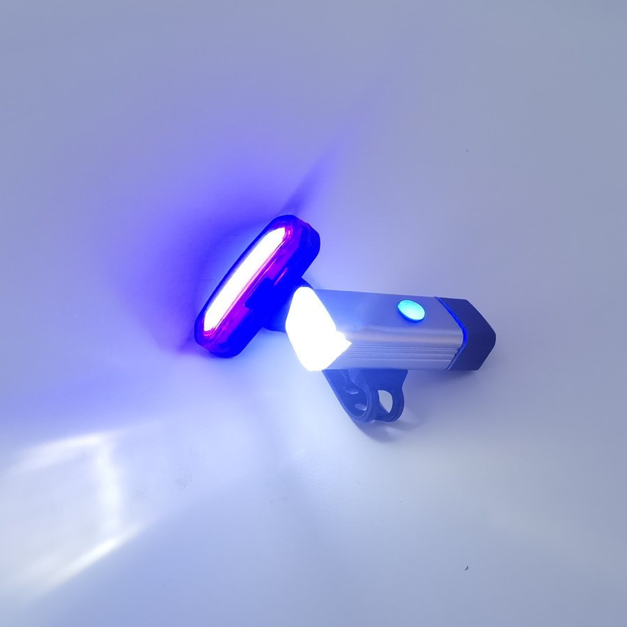 Mountain bike light, USB charging, night riding, strong flashlight, flashing warning, taillight, cycling equipment Specification image