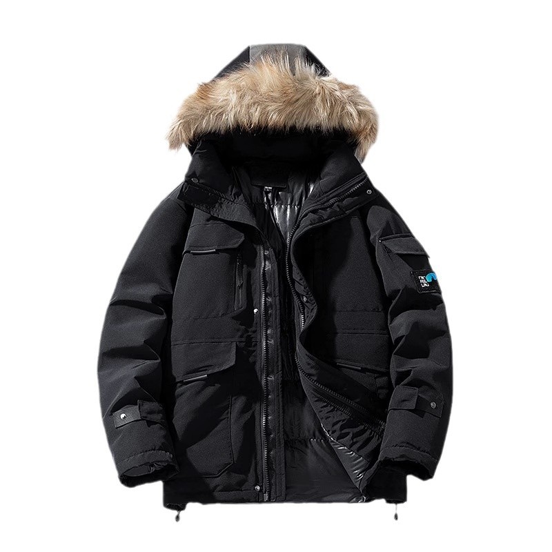 NASA Workwear Party overcomes the new winter trend brand of thick-necked hooded cotton-padded jackets, cotton-padded jackets and coats for men Item Picture