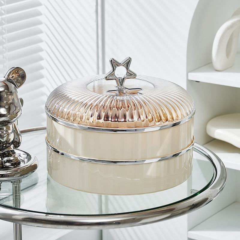 Acrylic transparent multi-layer storage tanks with LIDS, candy boxes, food-grade sealed and easily fastened tabletop kitchen storage supplies Application Scenario