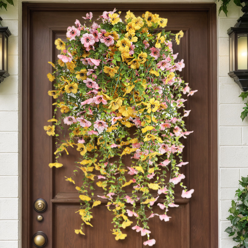 仿真花DIY发饰配件/假花/5朵塑膠花/仿真花/假花批发产品图